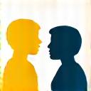Two people in conversation icon